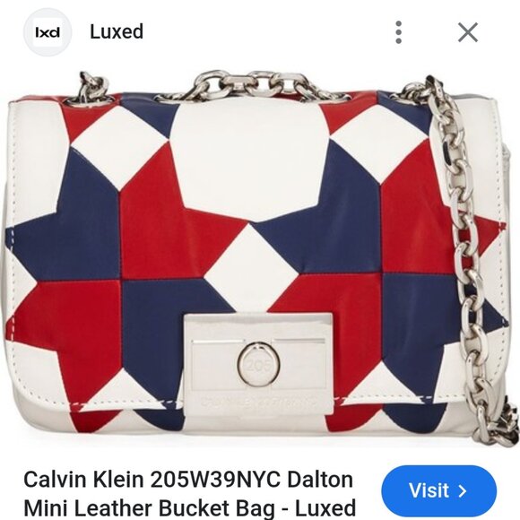 Calvin Klein 205 W39 NYC Lemoyne Star Patchwork Quilted Leather Bag - Picture 1 of 8
